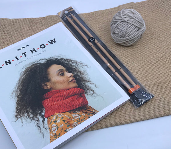 KNIT HOW Learn to Knit Totally Minimalist Starter Pack