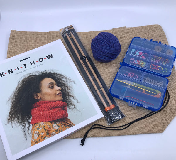 KNIT HOW Learn to Knit Mostly Minimalist Starter Pack