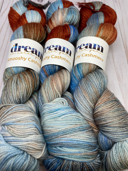 Smooshy with Cashmere - Assigned Pooling - Terracotta Sky
