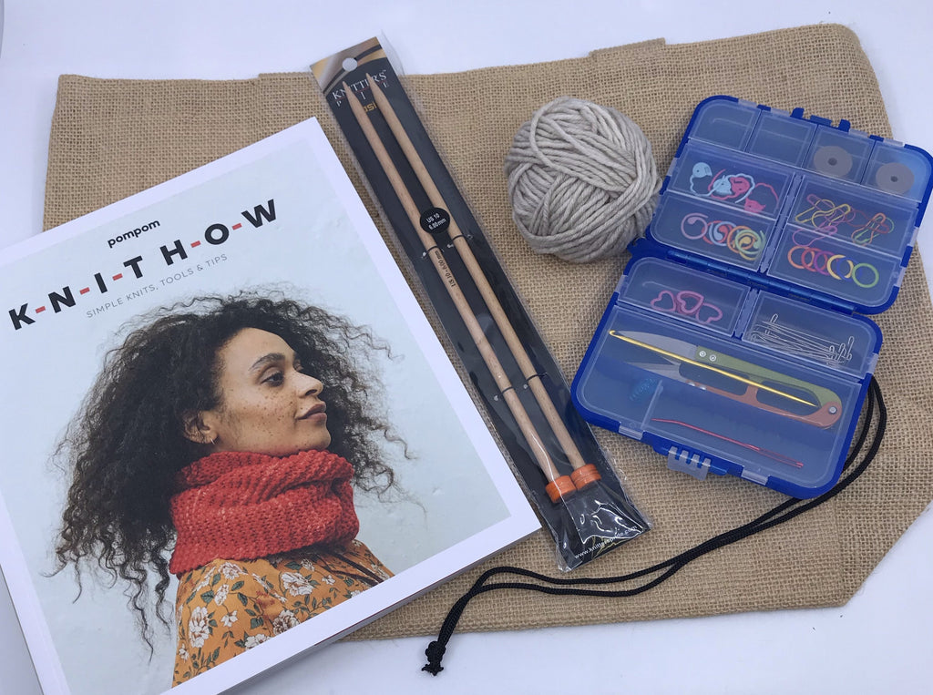KNIT HOW Learn to Knit Mostly Minimalist Starter Pack