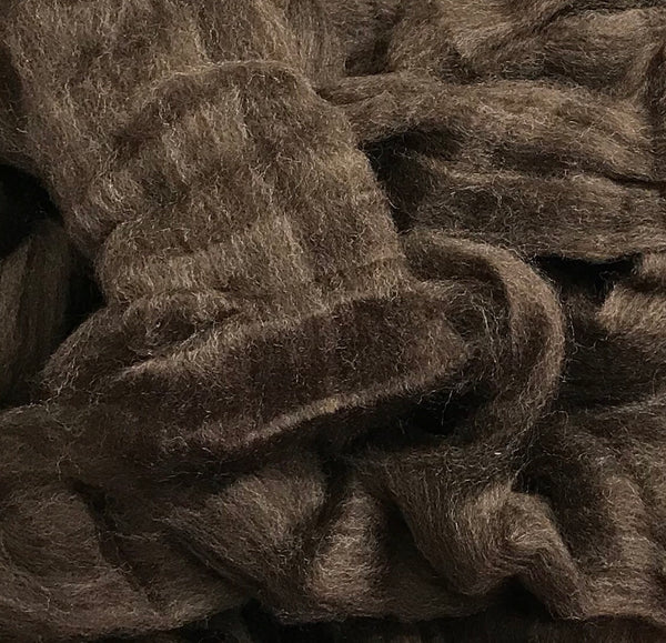 New Zealand 22 Micron Merino Sliver - Dark Natural (4 oz)