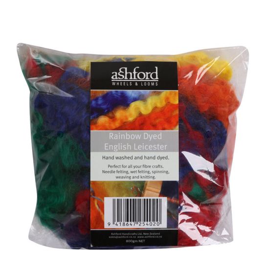 Rainbow Dyed English Leicester Fleece