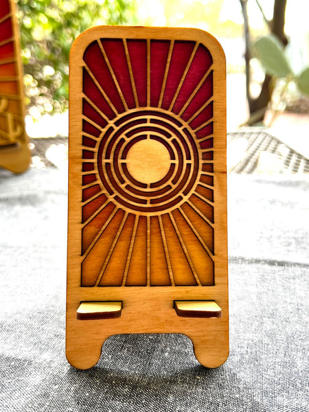 Lemonwood: Handmade Wood Accessories - Sunrise Phone Stand
